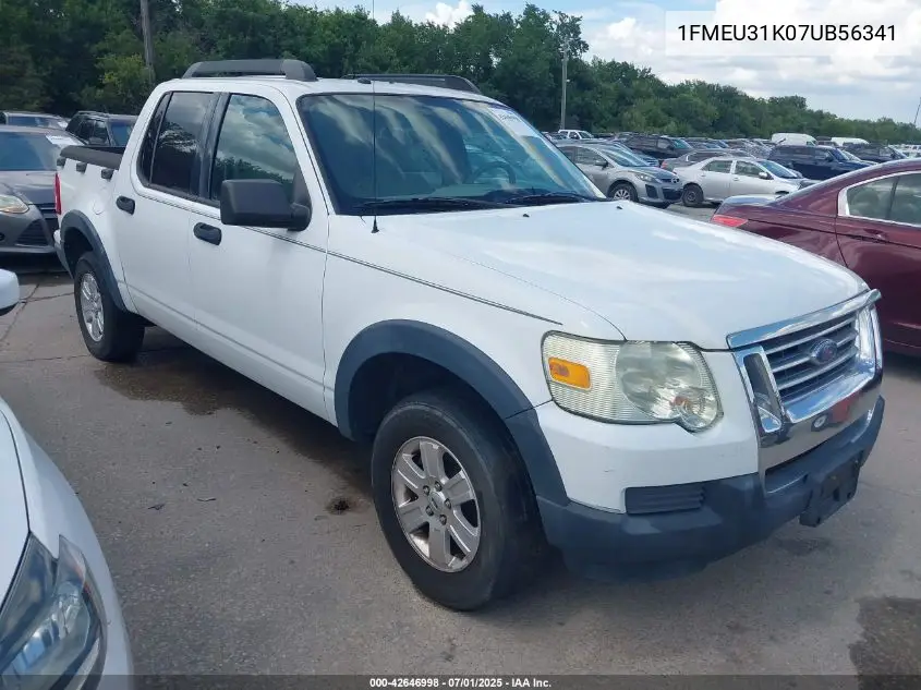 2007 Ford Explorer Sport Trac Xlt VIN: 1FMEU31K07UB56341 Lot: 42646998