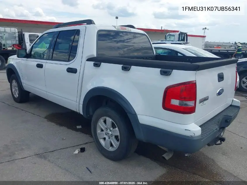 2007 Ford Explorer Sport Trac Xlt VIN: 1FMEU31K07UB56341 Lot: 42646998