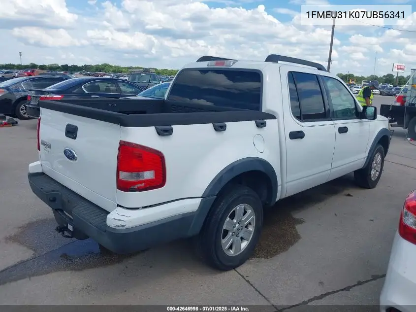 2007 Ford Explorer Sport Trac Xlt VIN: 1FMEU31K07UB56341 Lot: 42646998