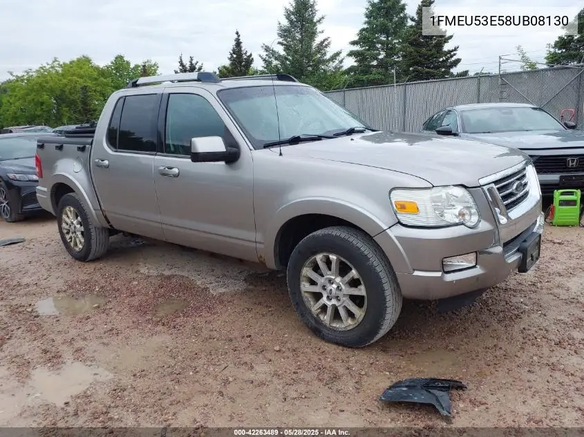 2008 Ford Explorer Sport Trac Limited VIN: 1FMEU53E58UB08130 Lot: 42263489