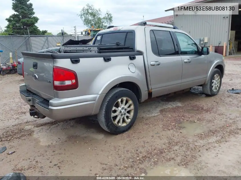 2008 Ford Explorer Sport Trac Limited VIN: 1FMEU53E58UB08130 Lot: 42263489