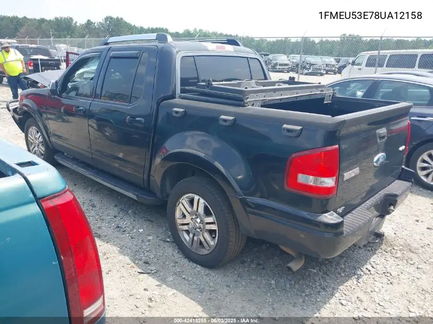 2008 Ford Explorer Sport Trac Limited VIN: 1FMEU53E78UA12158 Lot: 42415255