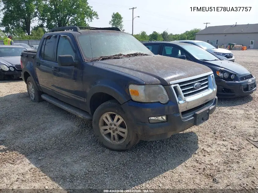 2008 Ford Explorer Sport Trac Xlt VIN: 1FMEU51E78UA37757 Lot: 42422436