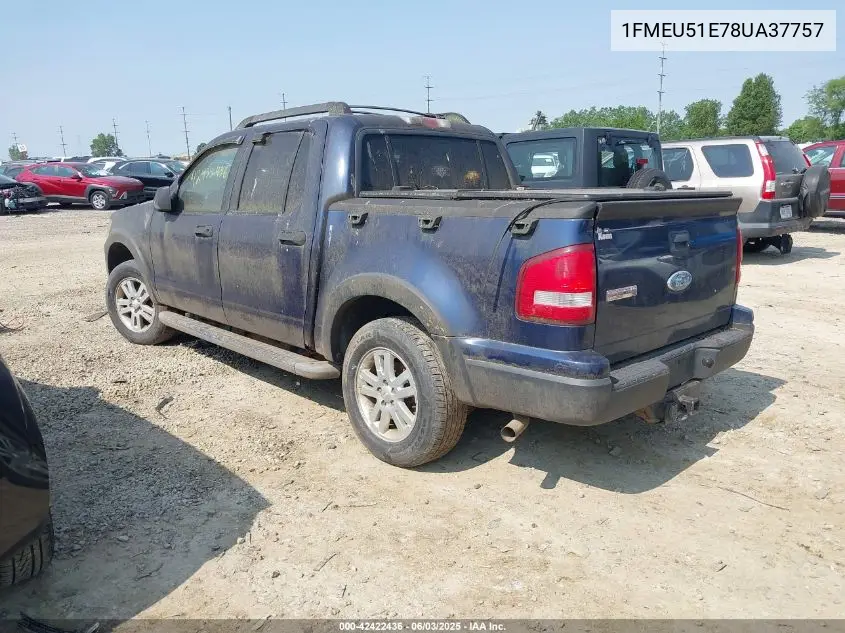 2008 Ford Explorer Sport Trac Xlt VIN: 1FMEU51E78UA37757 Lot: 42422436