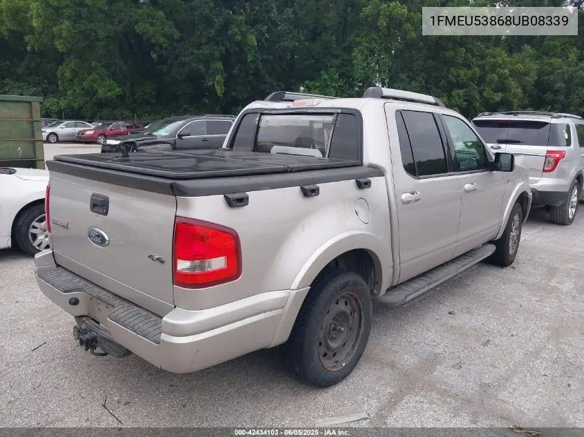 2008 Ford Explorer Sport Trac Limited VIN: 1FMEU53868UB08339 Lot: 42434103