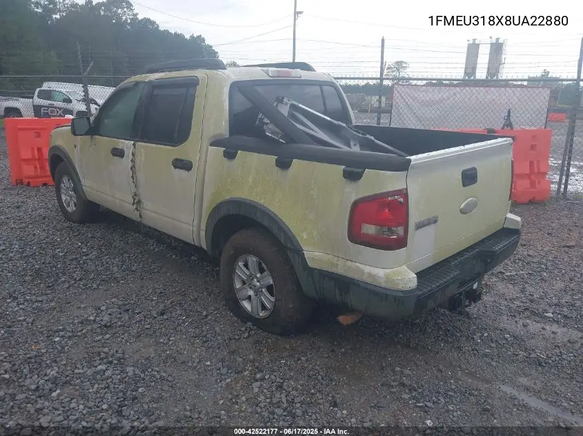 2008 Ford Explorer Sport Trac Xlt VIN: 1FMEU318X8UA22880 Lot: 42522177