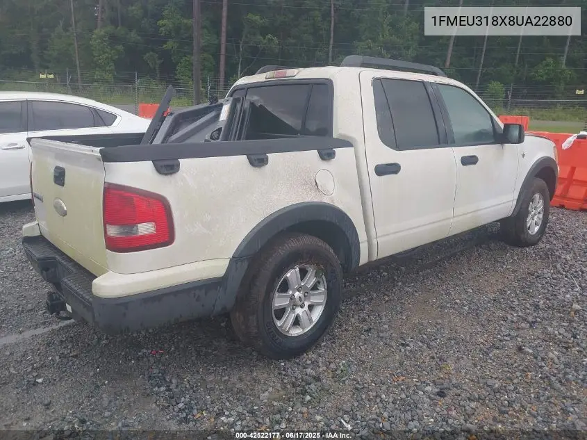 2008 Ford Explorer Sport Trac Xlt VIN: 1FMEU318X8UA22880 Lot: 42522177