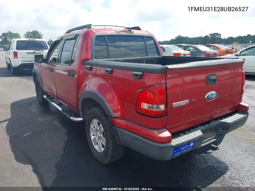 2008 Ford Explorer Sport Trac Xlt VIN: 1FMEU31E28UB26527 Lot: 42656742