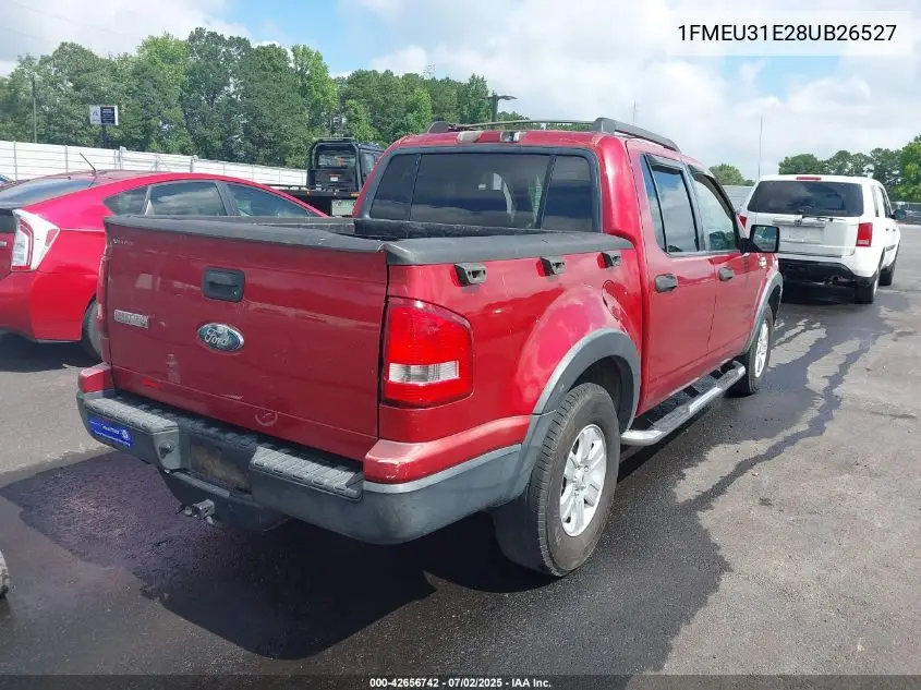 2008 Ford Explorer Sport Trac Xlt VIN: 1FMEU31E28UB26527 Lot: 42656742
