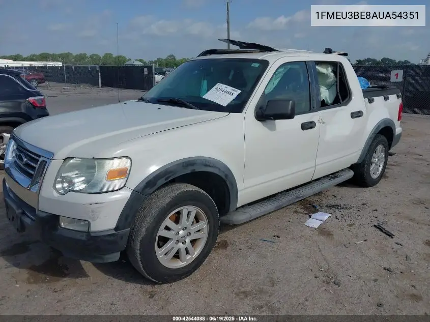 2010 Ford Explorer Sport Trac Xlt VIN: 1FMEU3BE8AUA54351 Lot: 42544088