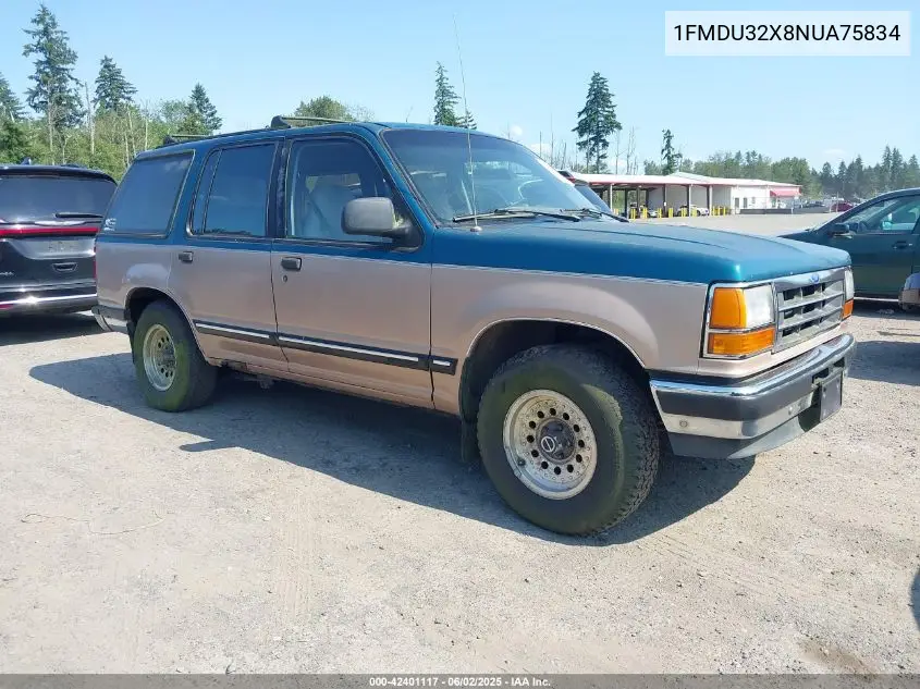 1992 Ford Explorer VIN: 1FMDU32X8NUA75834 Lot: 42401117