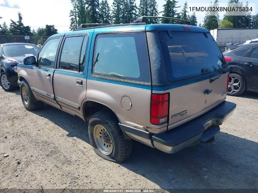 1992 Ford Explorer VIN: 1FMDU32X8NUA75834 Lot: 42401117