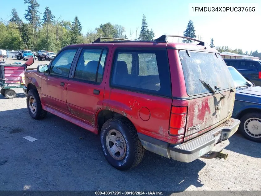1993 Ford Explorer VIN: 1FMDU34X0PUC37665 Lot: 40317291