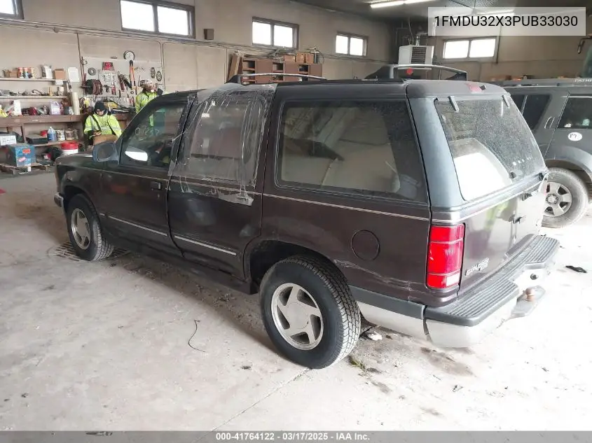 1993 Ford Explorer VIN: 1FMDU32X3PUB33030 Lot: 41764122