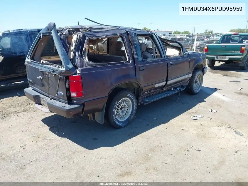 1993 Ford Explorer VIN: 1FMDU34X6PUD95959 Lot: 42336264