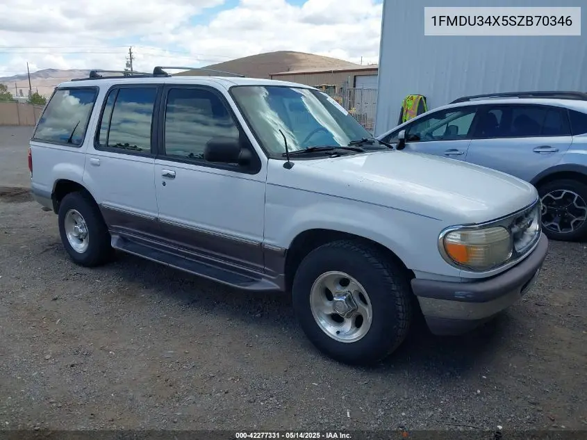 1995 Ford Explorer VIN: 1FMDU34X5SZB70346 Lot: 42277331