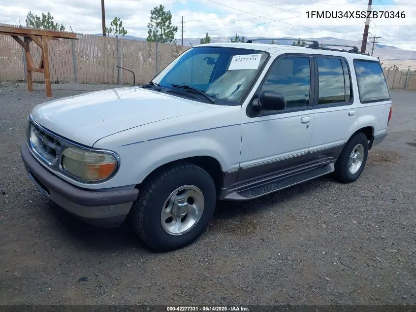 1995 Ford Explorer VIN: 1FMDU34X5SZB70346 Lot: 42277331