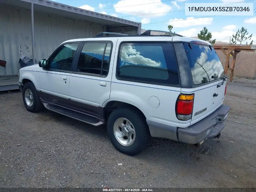 1995 Ford Explorer VIN: 1FMDU34X5SZB70346 Lot: 42277331
