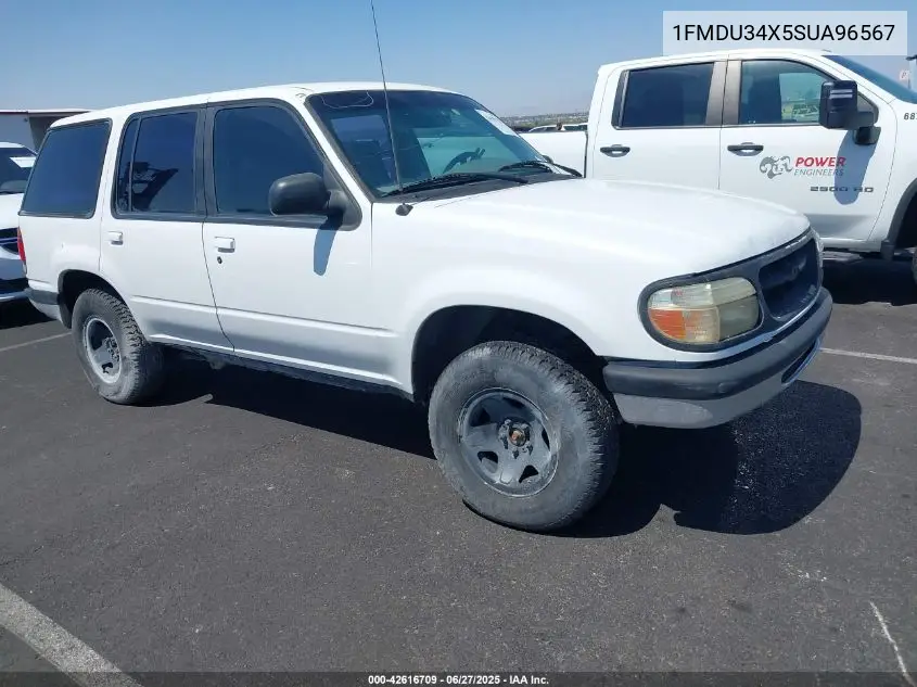 1995 Ford Explorer VIN: 1FMDU34X5SUA96567 Lot: 42616709