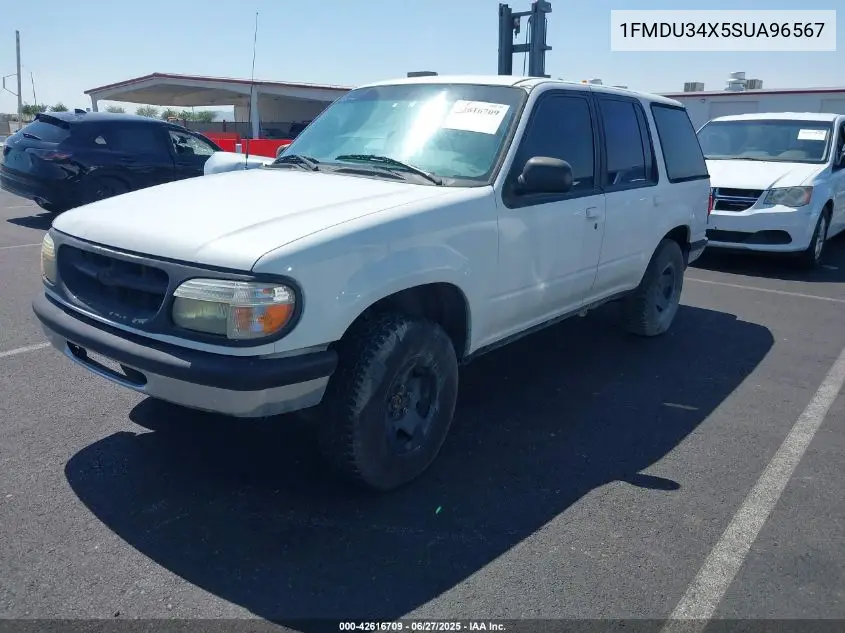 1995 Ford Explorer VIN: 1FMDU34X5SUA96567 Lot: 42616709