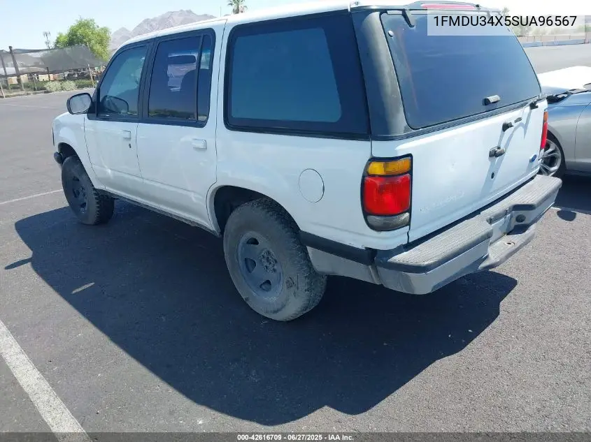 1995 Ford Explorer VIN: 1FMDU34X5SUA96567 Lot: 42616709