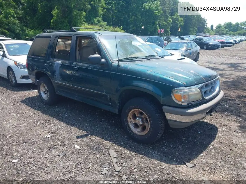 1995 Ford Explorer VIN: 1FMDU34X4SUA98729 Lot: 42652307