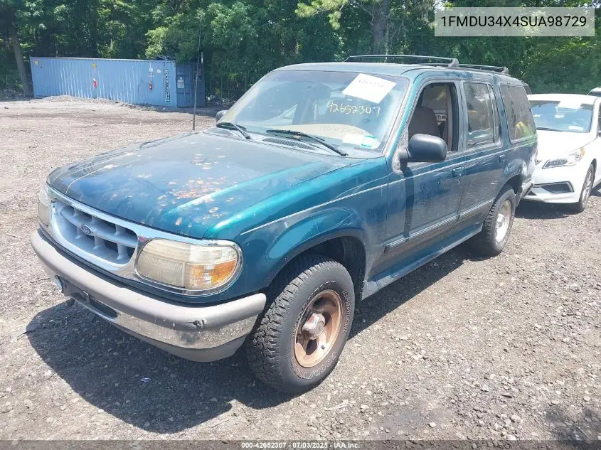 1995 Ford Explorer VIN: 1FMDU34X4SUA98729 Lot: 42652307