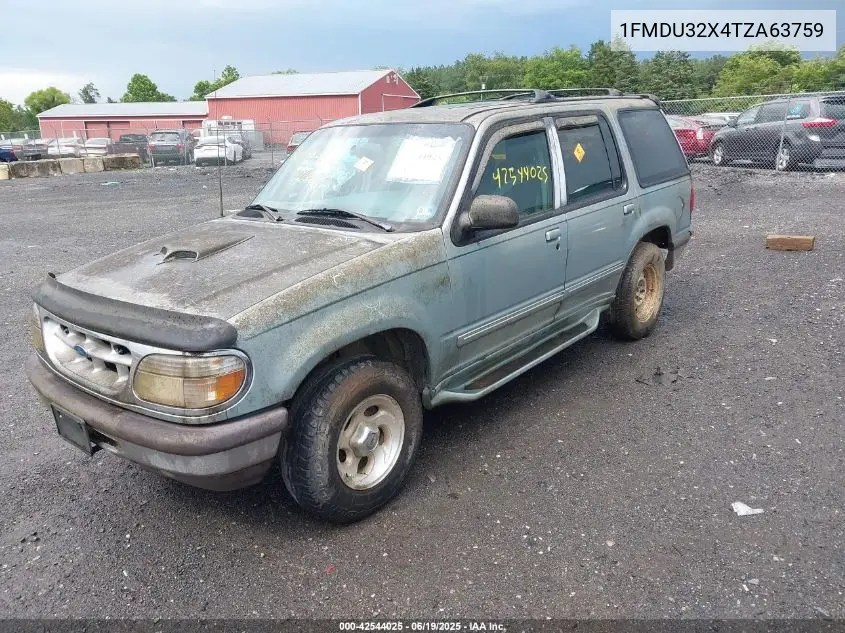 1996 Ford Explorer VIN: 1FMDU32X4TZA63759 Lot: 42544025