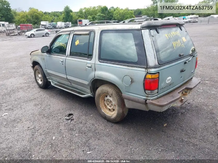 1996 Ford Explorer VIN: 1FMDU32X4TZA63759 Lot: 42544025