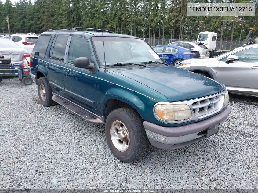1996 Ford Explorer VIN: 1FMDU34X3TUA12716 Lot: 42614135