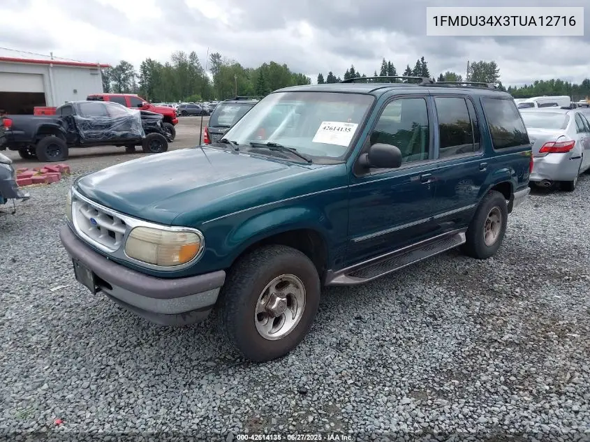 1996 Ford Explorer VIN: 1FMDU34X3TUA12716 Lot: 42614135