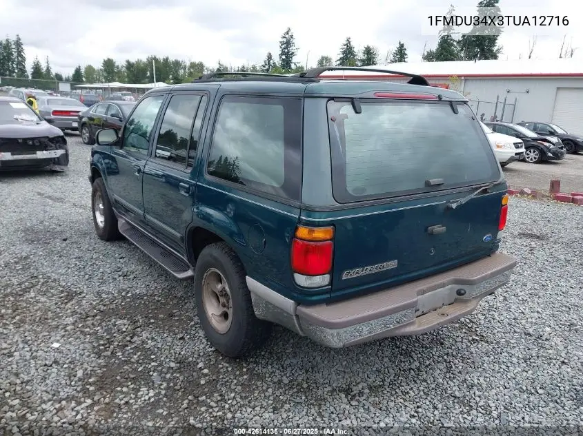 1996 Ford Explorer VIN: 1FMDU34X3TUA12716 Lot: 42614135