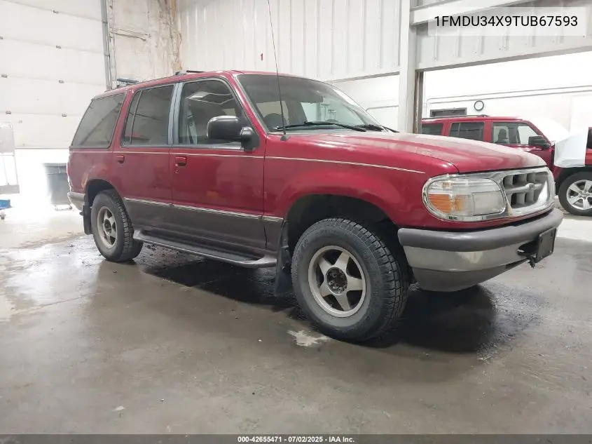 1996 Ford Explorer VIN: 1FMDU34X9TUB67593 Lot: 42655471