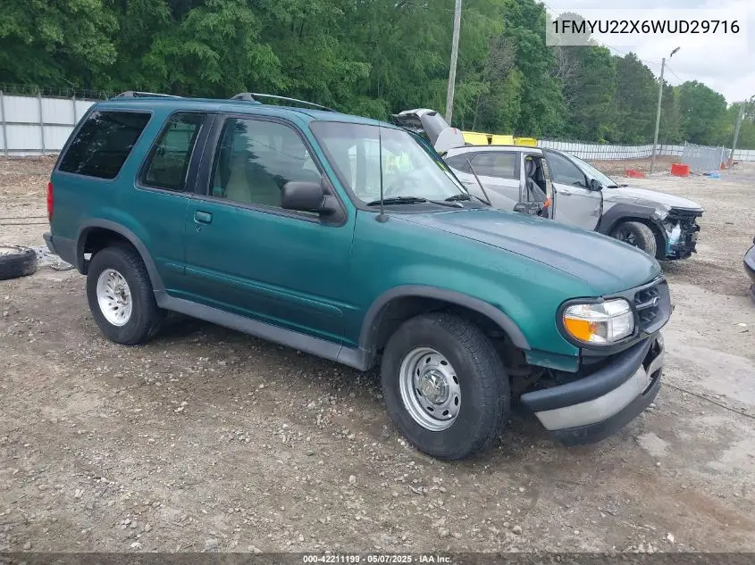 1998 Ford Explorer Sport VIN: 1FMYU22X6WUD29716 Lot: 42211199