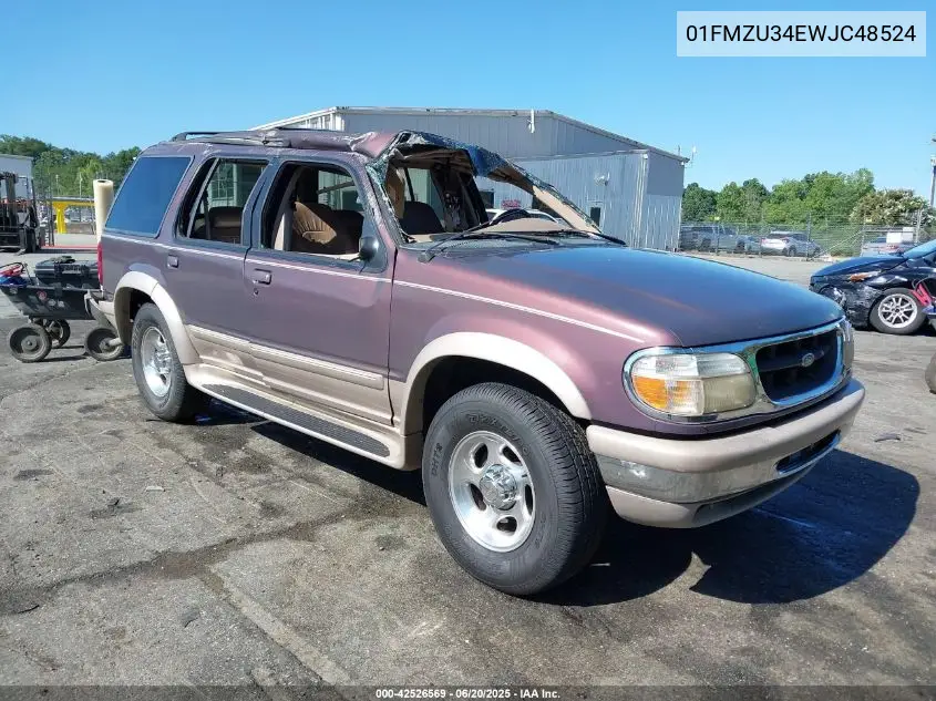 1998 Ford Explorer VIN: 01FMZU34EWJC48524 Lot: 42526569