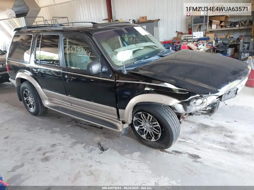 1998 Ford Explorer VIN: 1FMZU34E4WUA63571 Lot: 42579244