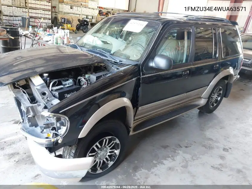 1998 Ford Explorer VIN: 1FMZU34E4WUA63571 Lot: 42579244