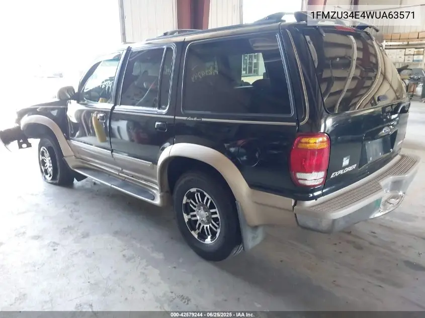 1998 Ford Explorer VIN: 1FMZU34E4WUA63571 Lot: 42579244