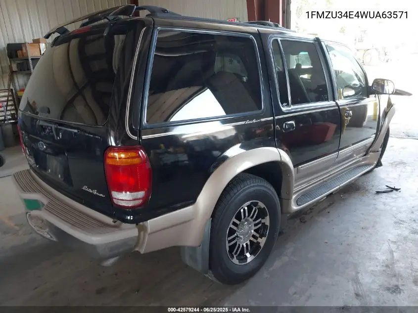 1998 Ford Explorer VIN: 1FMZU34E4WUA63571 Lot: 42579244