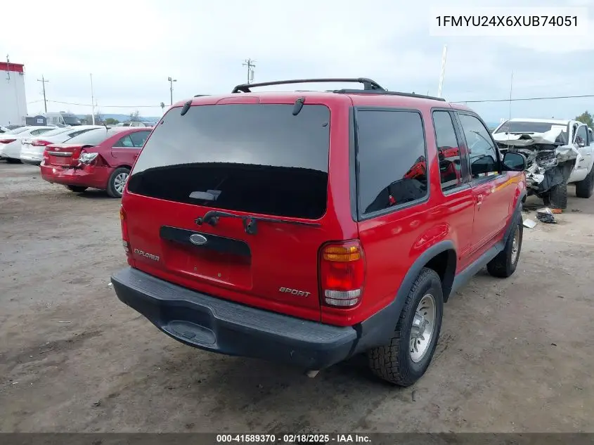 1999 Ford Explorer Sport VIN: 1FMYU24X6XUB74051 Lot: 41589370