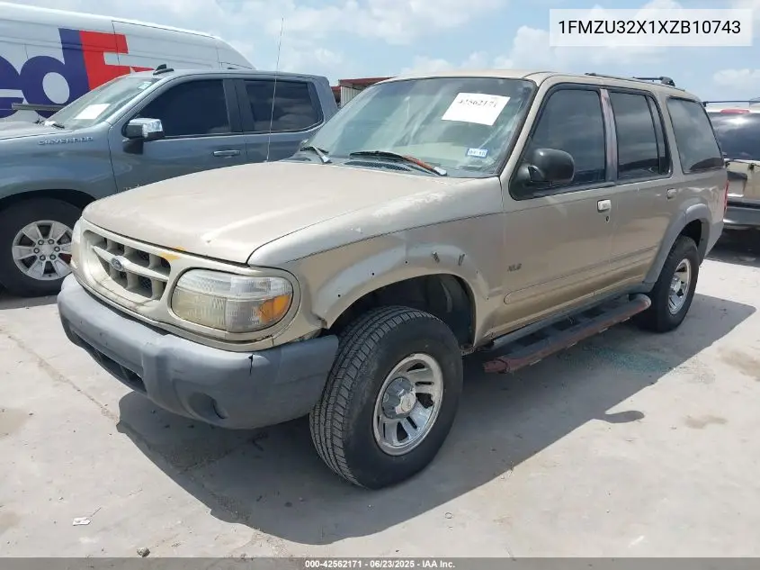 1999 Ford Explorer Xl/Xlt VIN: 1FMZU32X1XZB10743 Lot: 42562171
