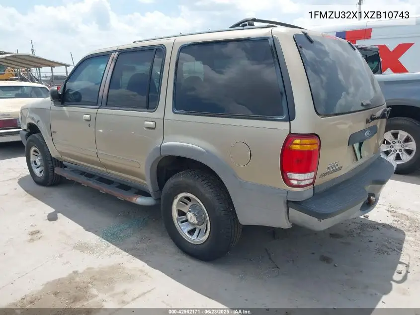 1999 Ford Explorer Xl/Xlt VIN: 1FMZU32X1XZB10743 Lot: 42562171