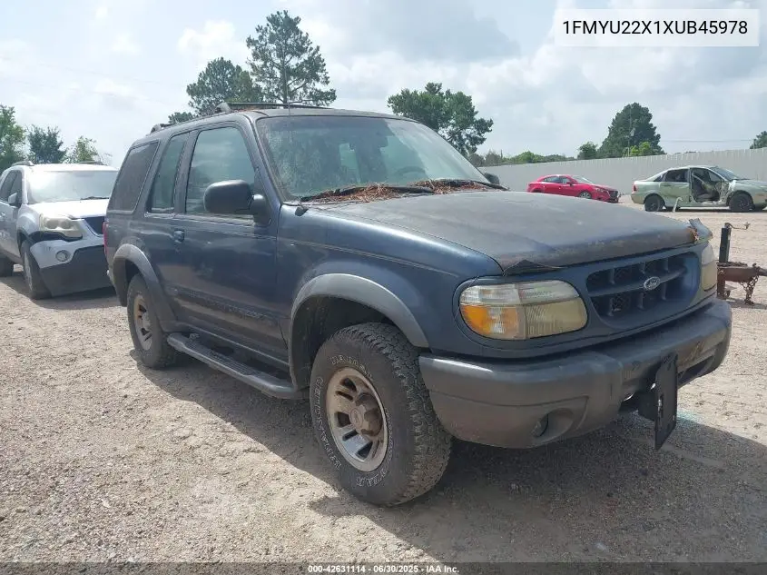 1999 Ford Explorer Sport VIN: 1FMYU22X1XUB45978 Lot: 42631114