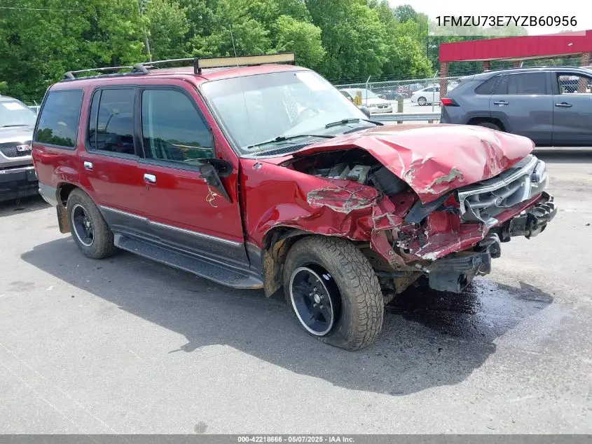 2000 Ford Explorer Xlt VIN: 1FMZU73E7YZB60956 Lot: 42218666