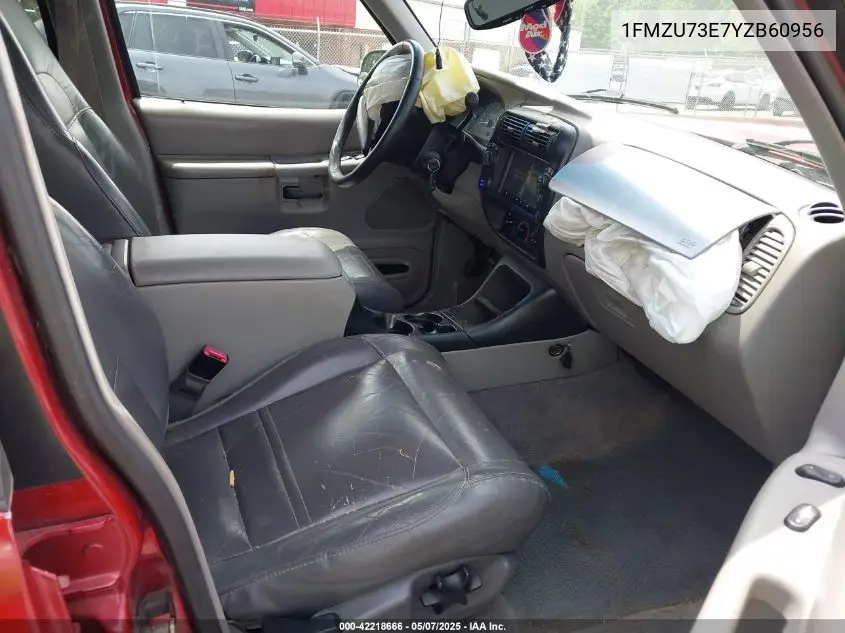 2000 Ford Explorer Xlt VIN: 1FMZU73E7YZB60956 Lot: 42218666