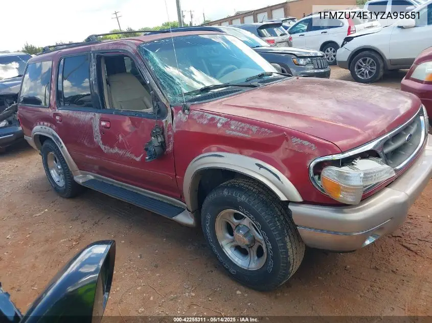 2000 Ford Explorer Eddie Bauer VIN: 1FMZU74E1YZA95651 Lot: 42255311
