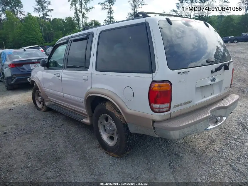 2000 Ford Explorer Eddie Bauer VIN: 1FMDU74E0YUB41056 Lot: 42258224