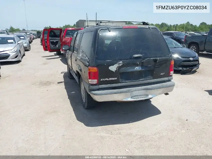 2000 Ford Explorer Xlt VIN: 1FMZU63P0YZC08034 Lot: 42268133