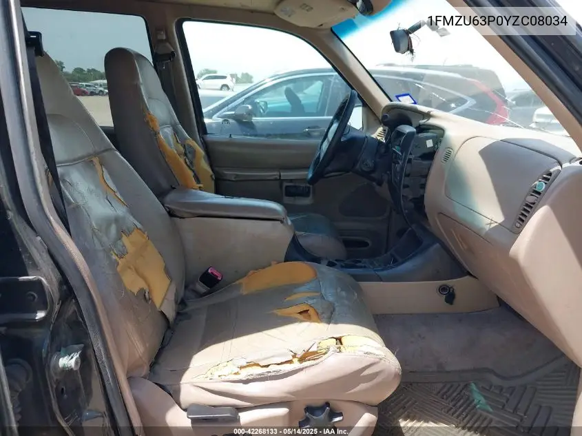2000 Ford Explorer Xlt VIN: 1FMZU63P0YZC08034 Lot: 42268133