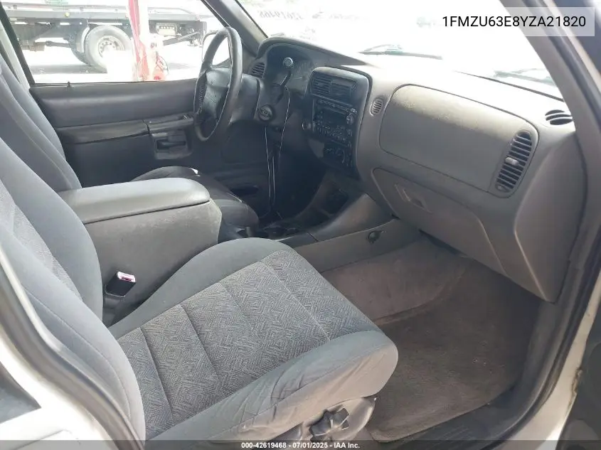 2000 Ford Explorer Xlt VIN: 1FMZU63E8YZA21820 Lot: 42619468
